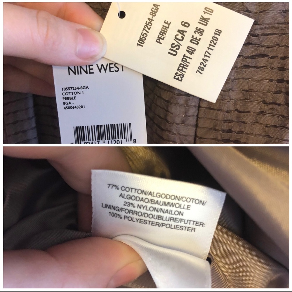 SOLD Nine West Textured Fit and Flare Dress - Picture 8 of 8